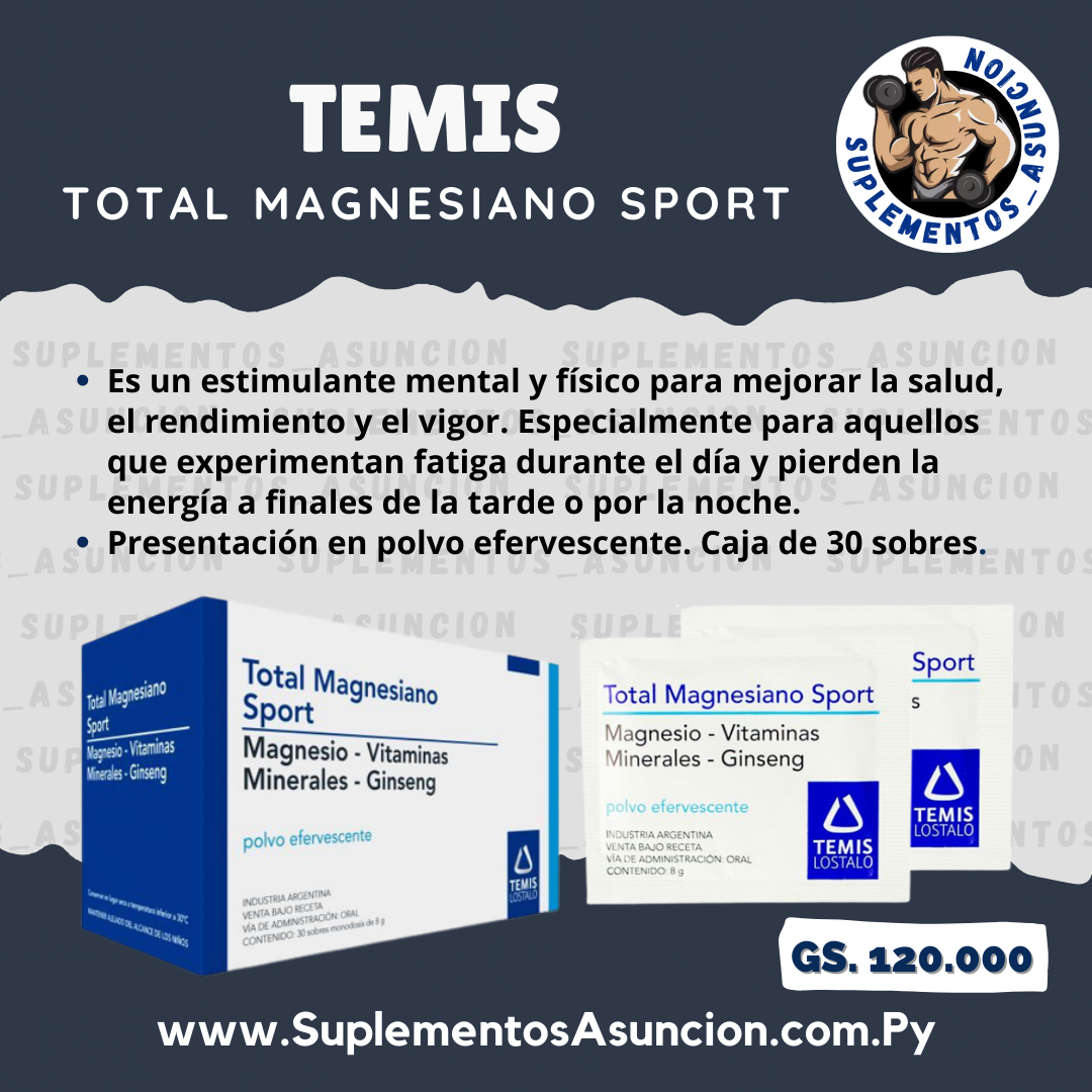 Total Magnesiano Sport con GINSENG - Caja de 30 sobres