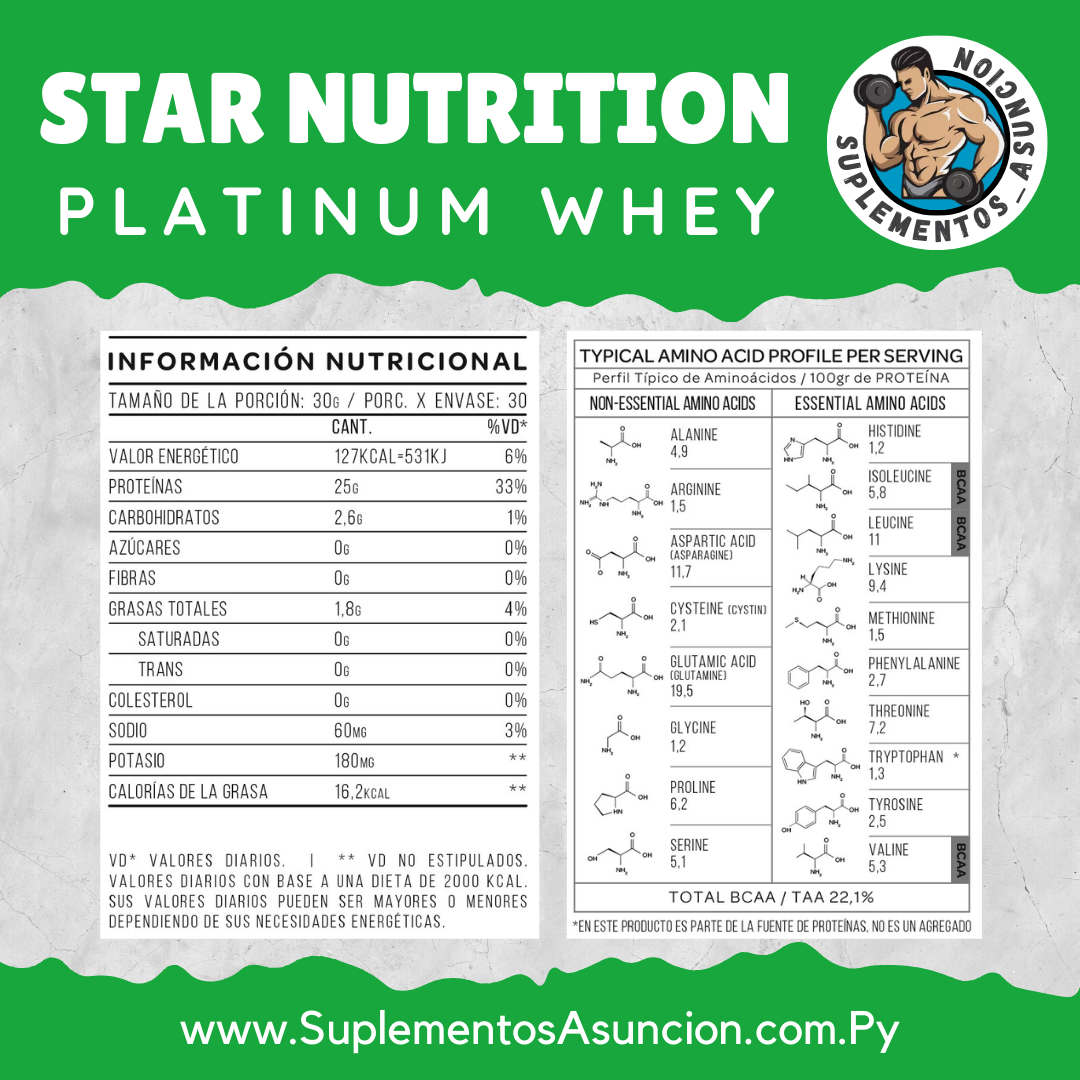 3kg Platinum Whey Isolate - [STAR NUTRITION] Suplementos Asuncion