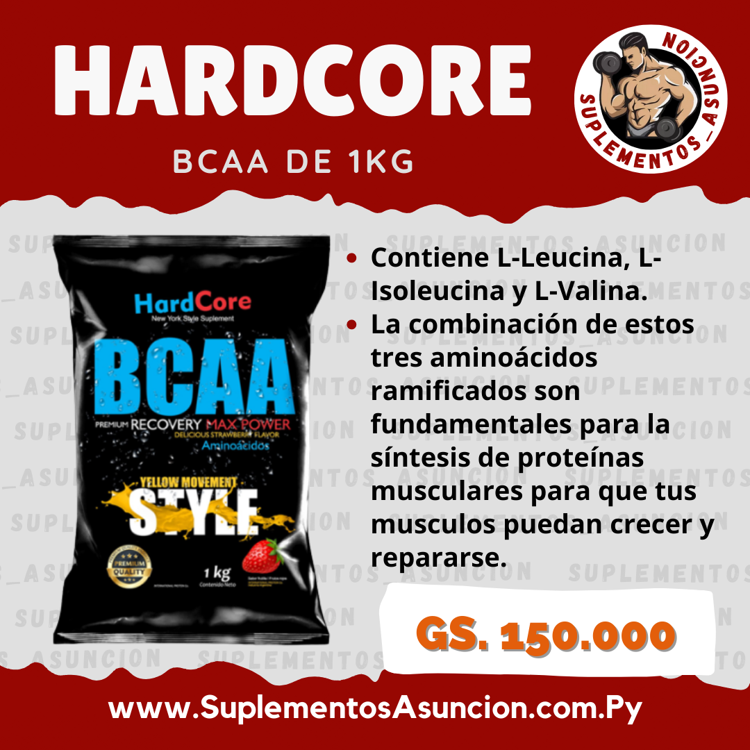 BCAA de 1kg [HARDCORE] Suplementos Asuncion