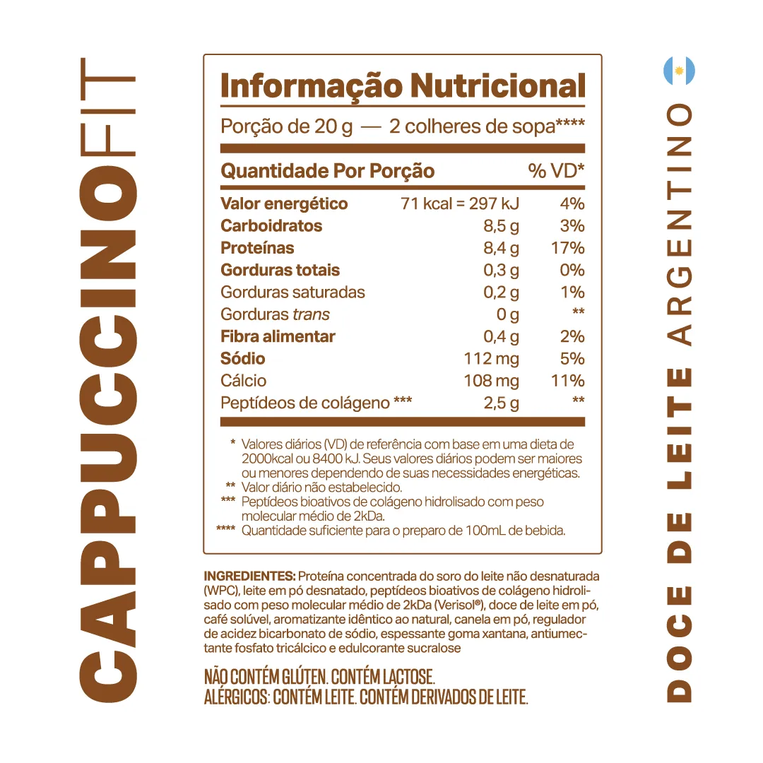 CAPPUCCINO FIT de 200 Gr - [Elemento Puro] Suplementos Asuncion