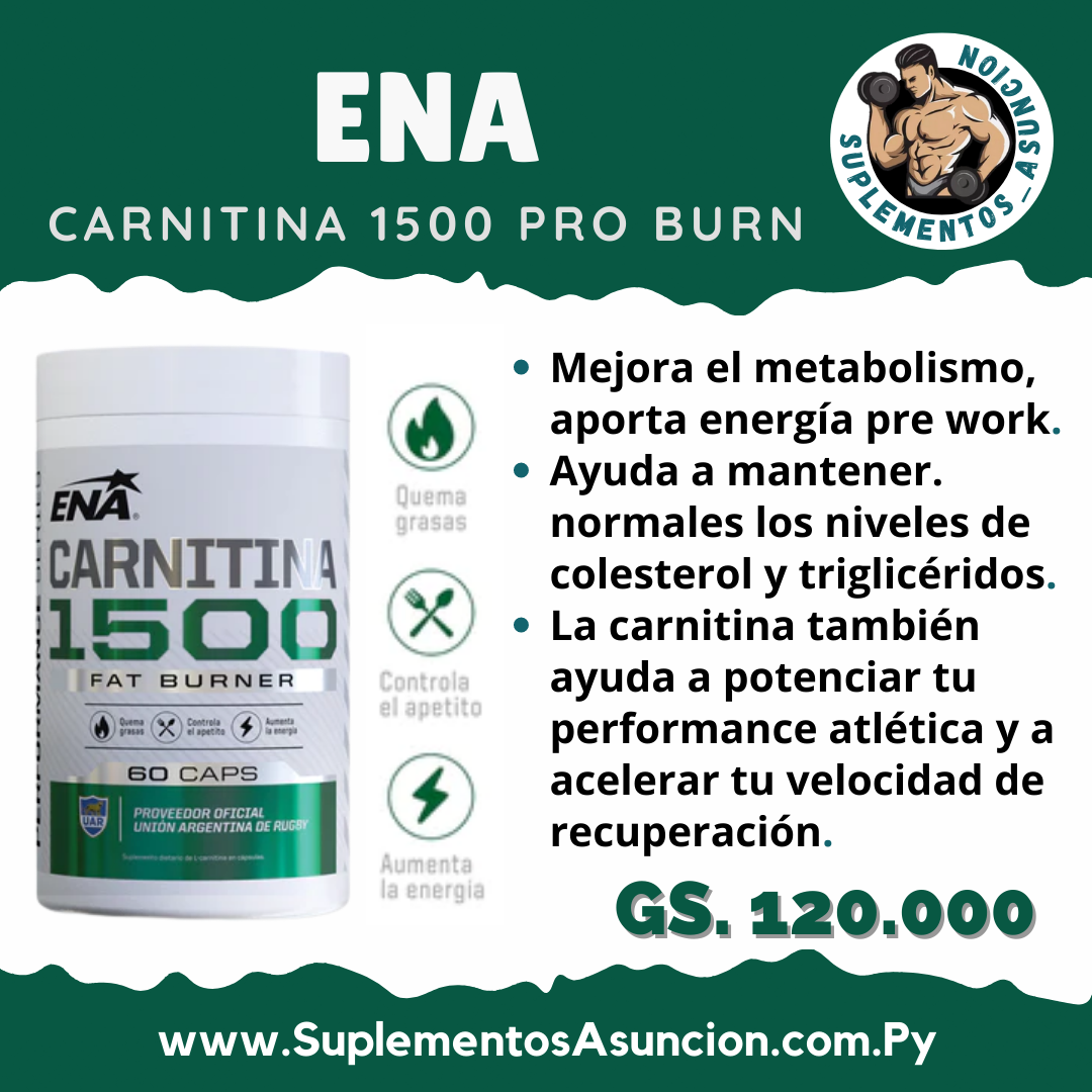 CARNITINA 1500 Pro Burn - ENA Suplementos Asuncion
