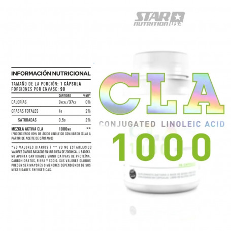 CLA 1000 STAR x 90 capsulas [STAR NUTRITION] Suplementos Asuncion