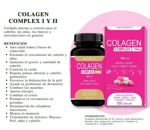 COLAGEN COMPLEX - Colageno de tipo 2 y 1 [ANA BIOCAPS] Suplementos Asuncion