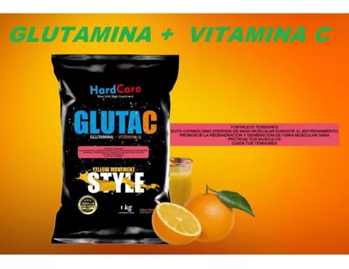 GLUTAC Glutamina + Vitamina C - 1kg [Hardcore] Suplementos Asuncion