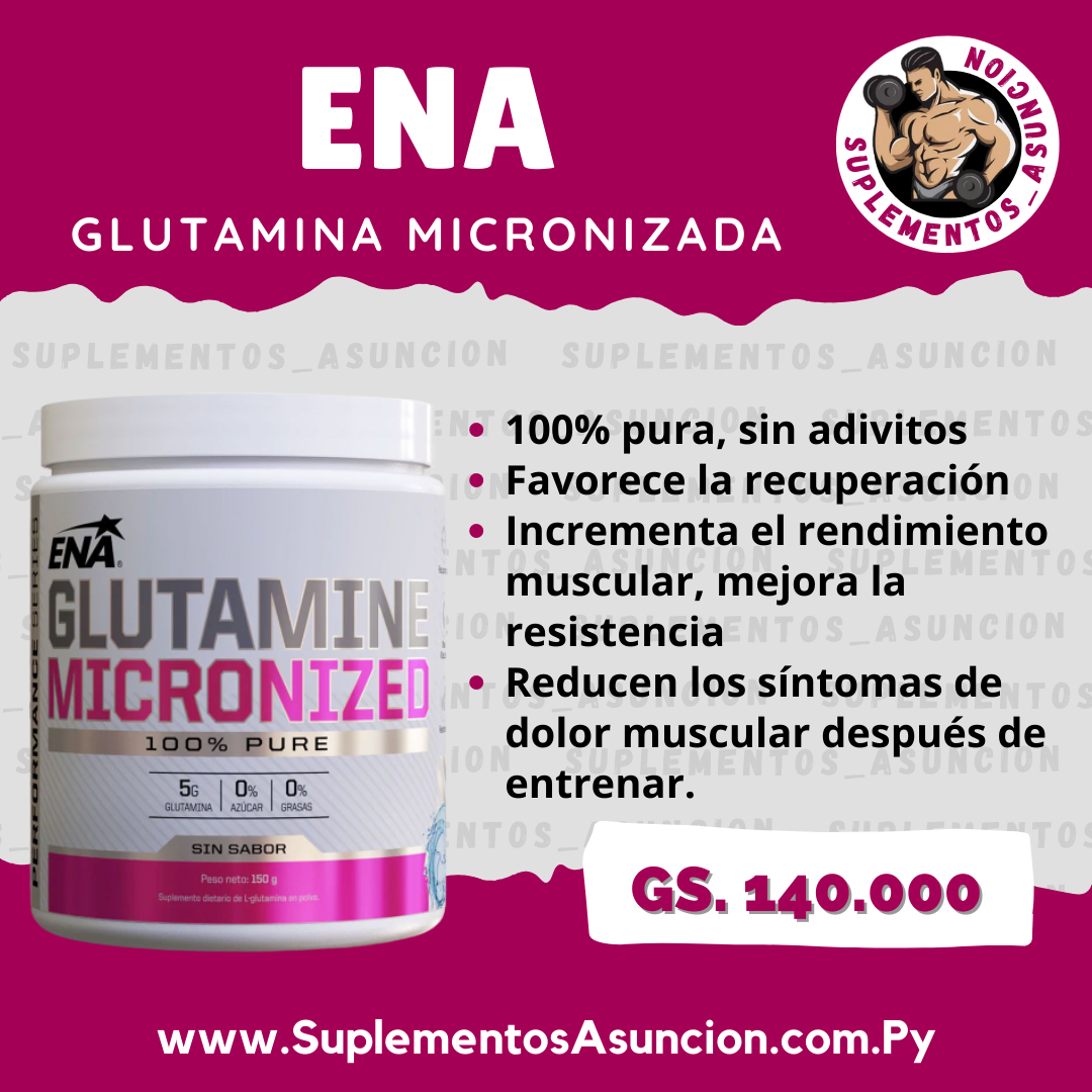 Glutamina 100% pura - 150 GR [ENA] Suplementos Asuncion