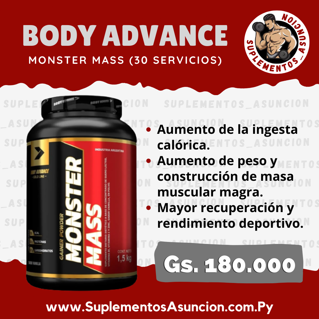 Monster Mass - Ganador de Peso 1,5 Kg. [BODY ADVANCE] Suplementos Asuncion