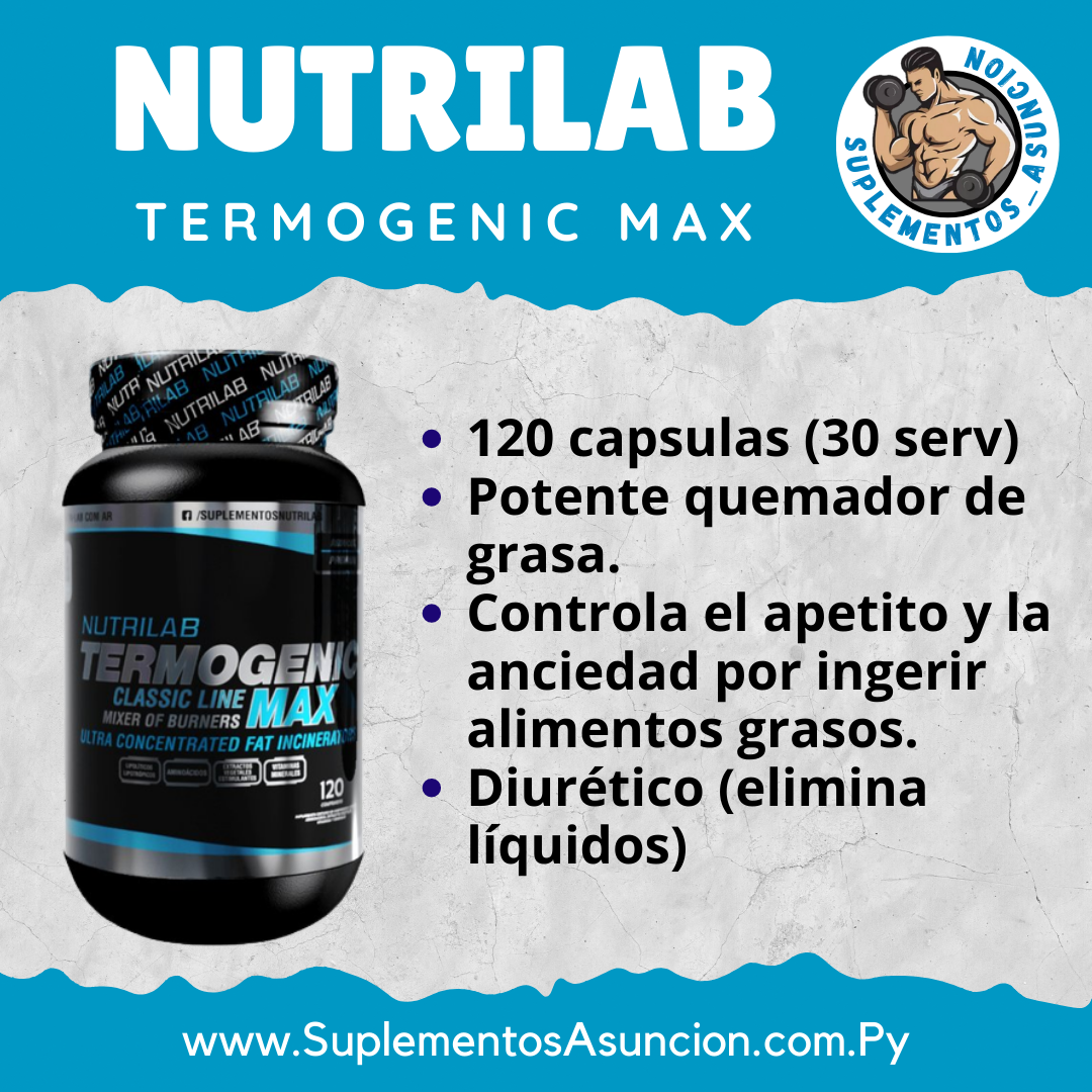 Quemador Termogenico (120 comprimidos) [NUTRILAB] Suplementos Asuncion