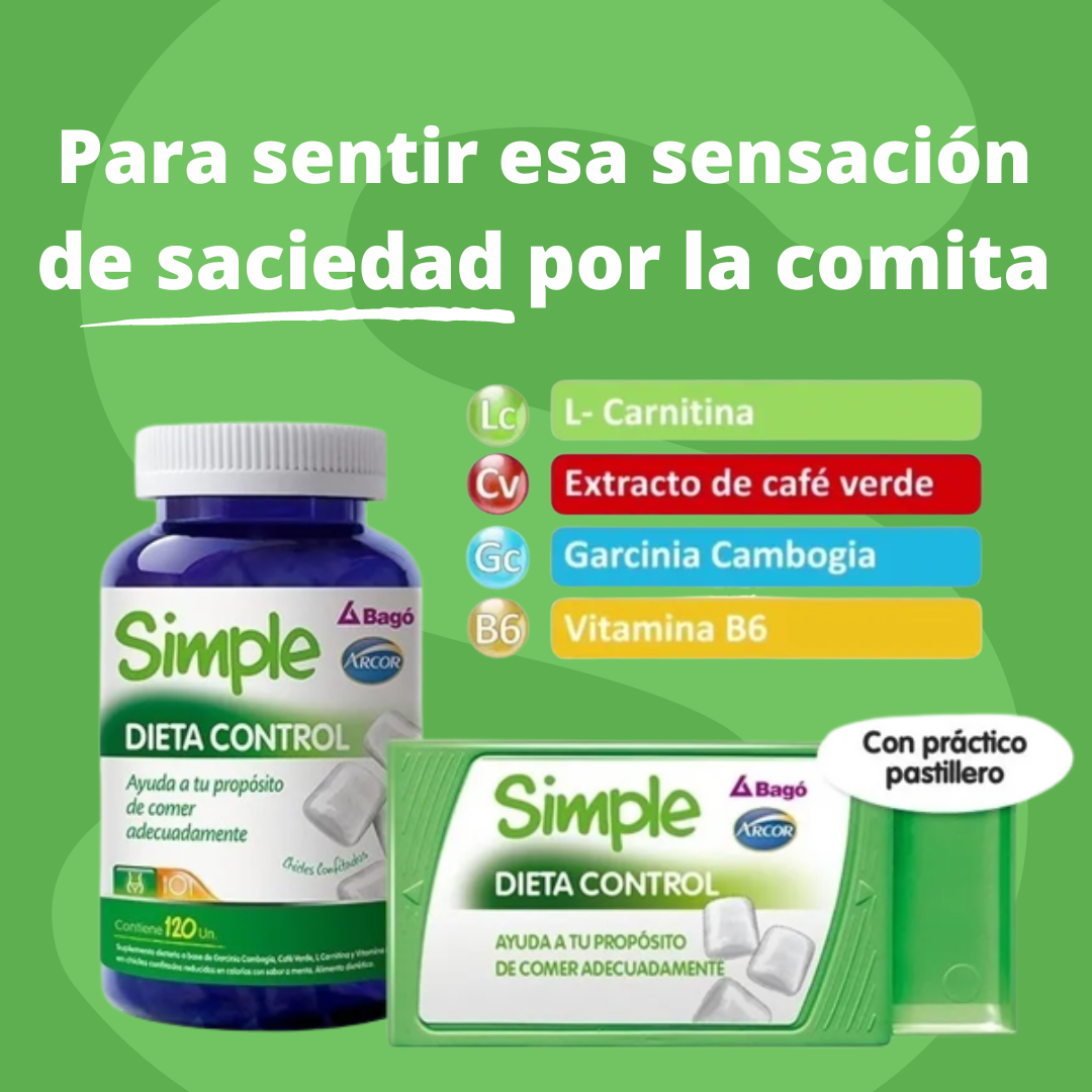 Simple - DIETA CONTROL Chicles [BAGÓ] – Suplementos Asuncion