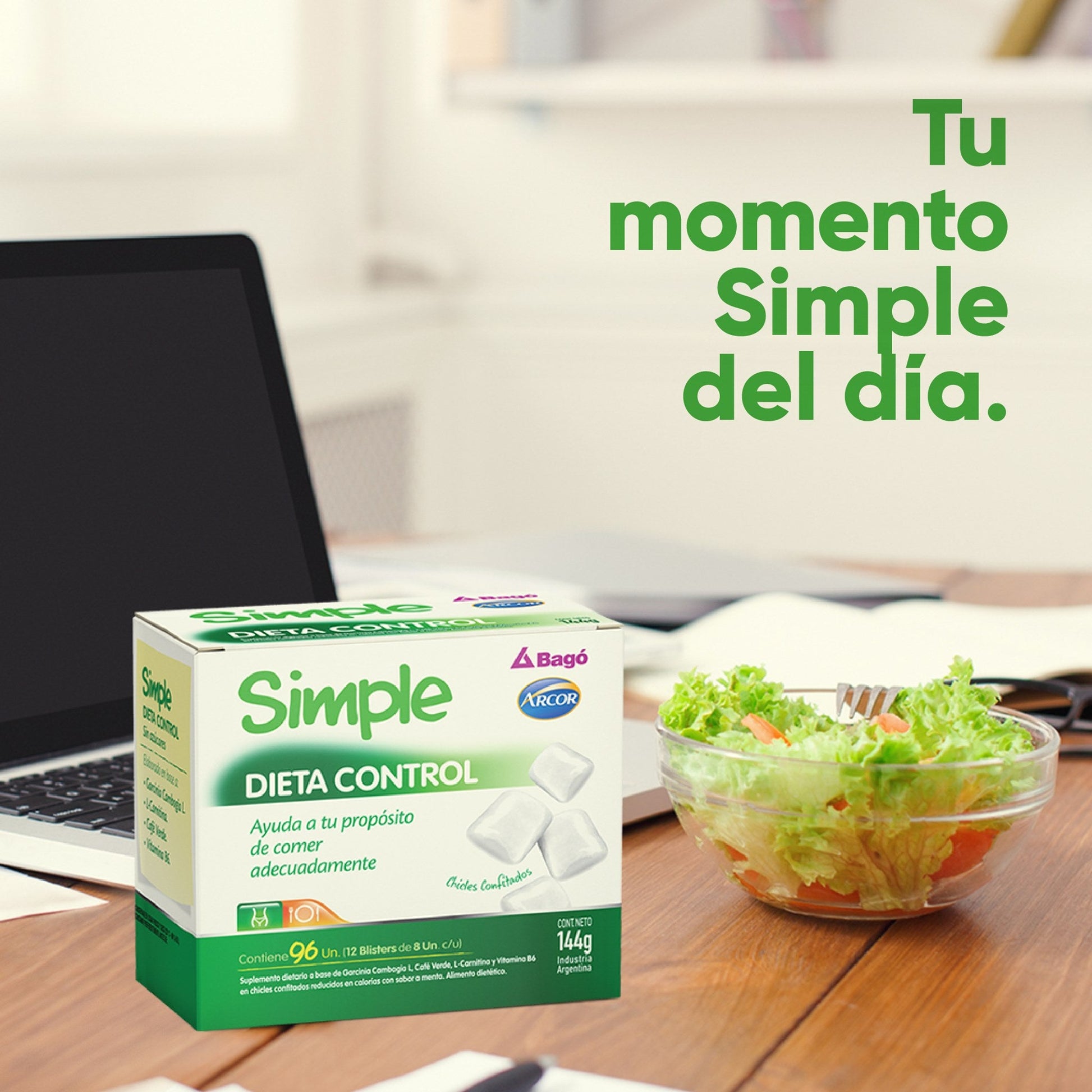 Simple - DIETA CONTROL Chicles [BAGÓ] Suplementos Asuncion