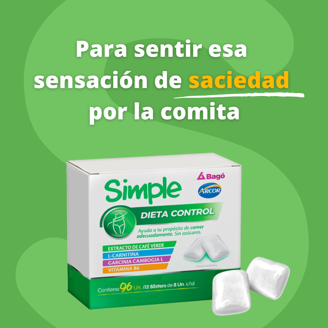 Simple - DIETA CONTROL Chicles [BAGÓ] Suplementos Asuncion