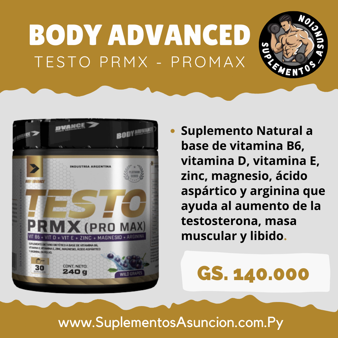 TESTO PRMX PROMAX [BODY ADVANCE] – Suplementos Asuncion