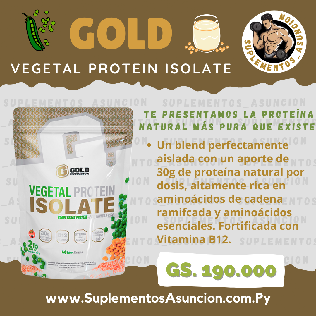 Vegetal Protein ISOLATE - Proteína Vegana 2LB [GOLD] Suplementos Asuncion