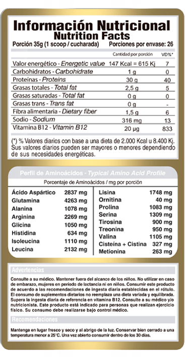 Vegetal Protein ISOLATE - Proteína Vegana 2LB [GOLD] Suplementos Asuncion