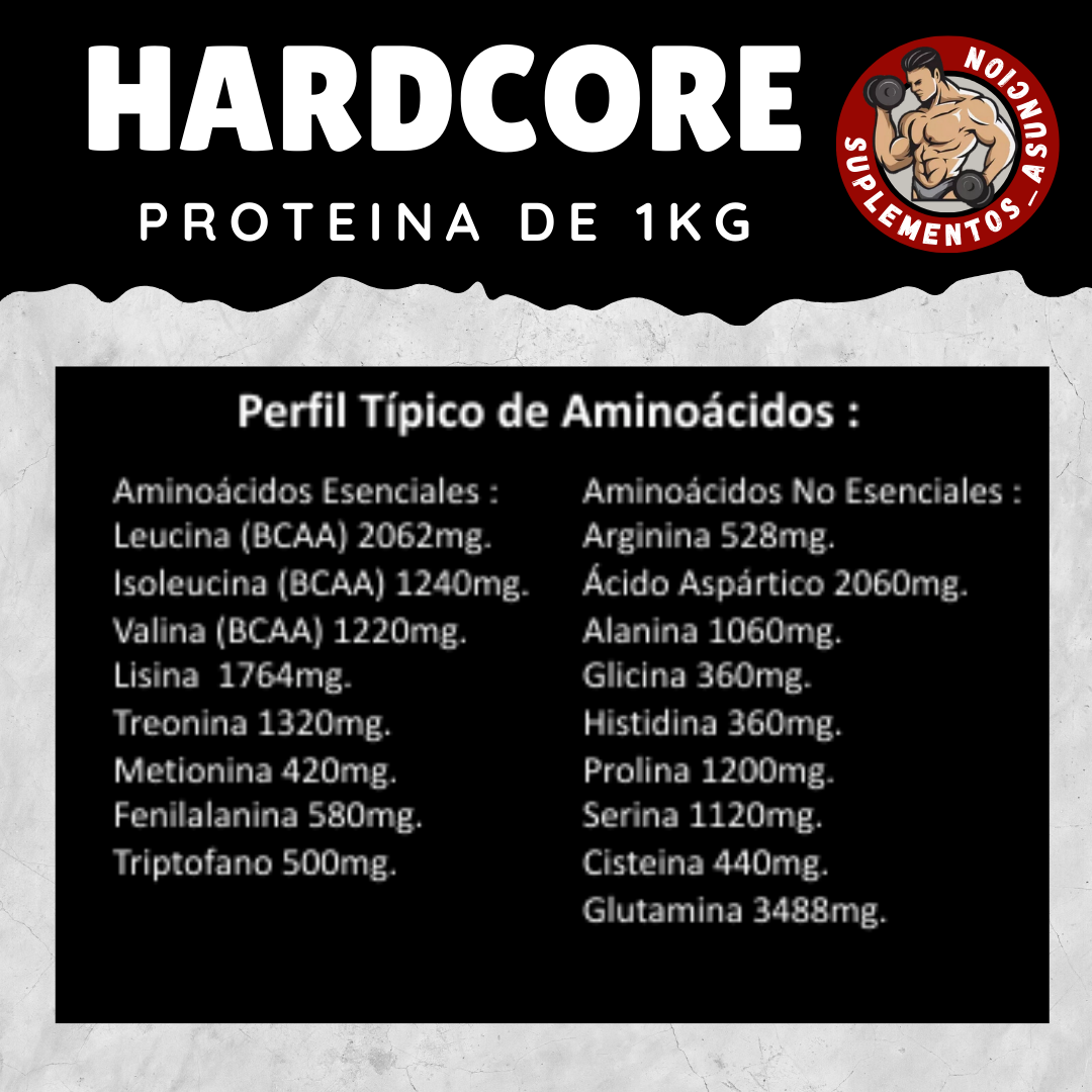 Whey Protein (1Kg) [HARDCORE] – Suplementos Asuncion