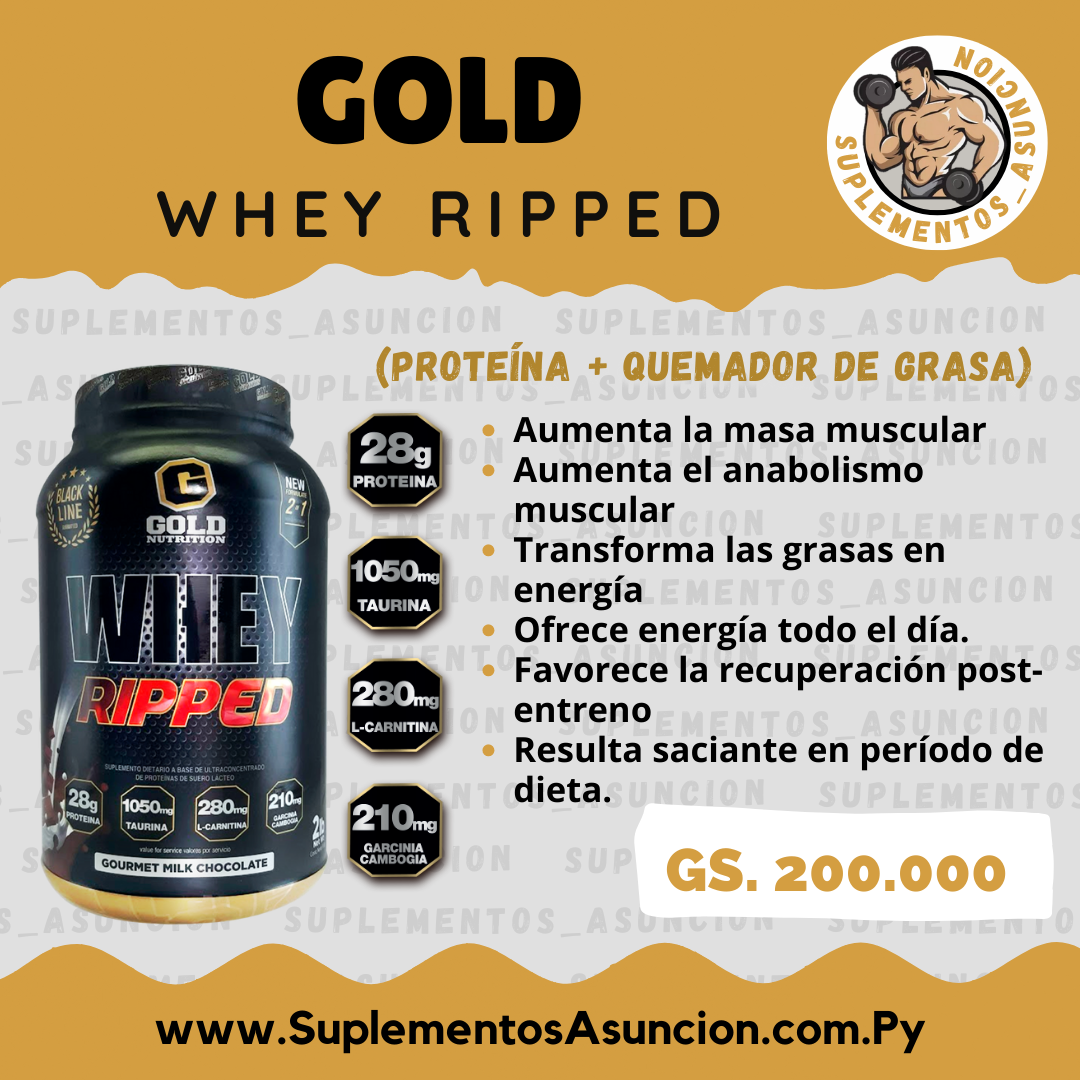 Whey Ripped (Proteína + Quemador) 1Kg [GOLD] Suplementos Asuncion