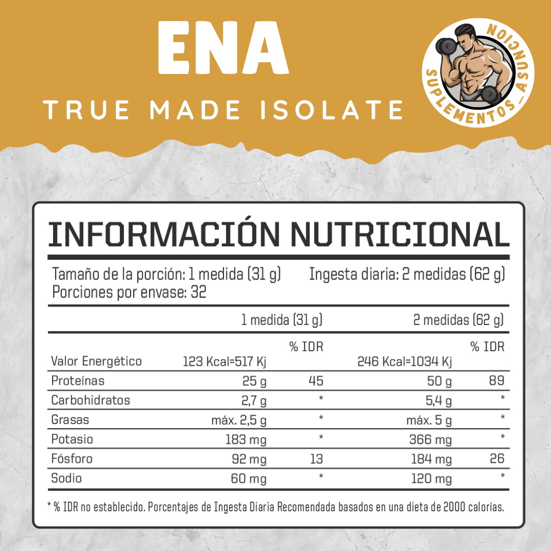 Whey True Made Isolate 1kg [ena] Suplementos Asuncion