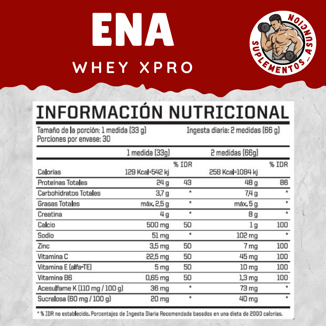 Whey XPRO (Proteina + Creatina) [ENA] Suplementos Asuncion